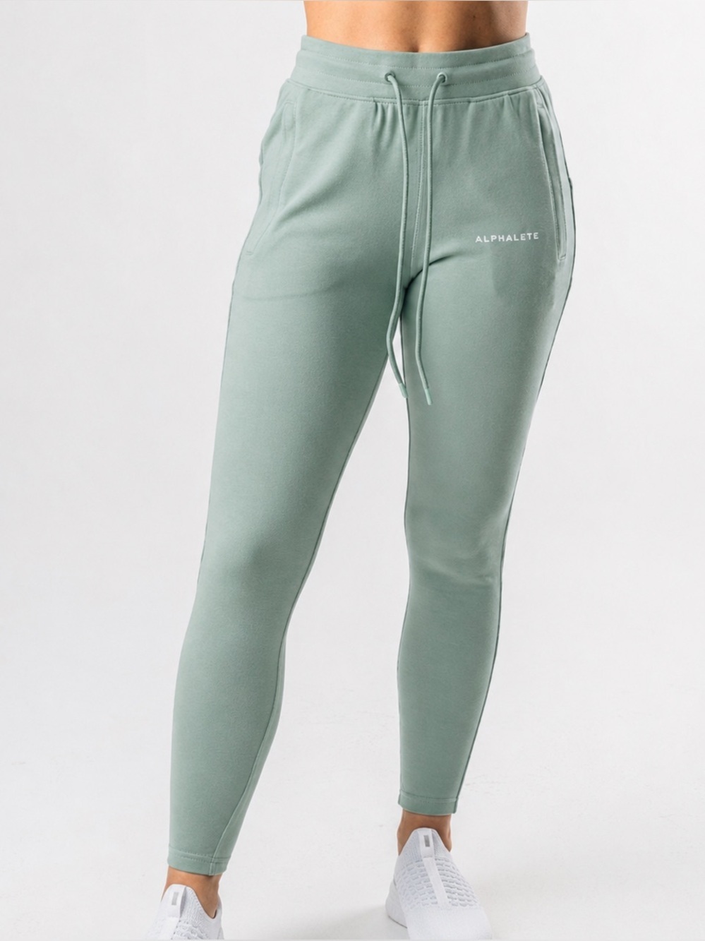 Alphalete Essential Core Sage Green Jogger Pants Sz Small Running